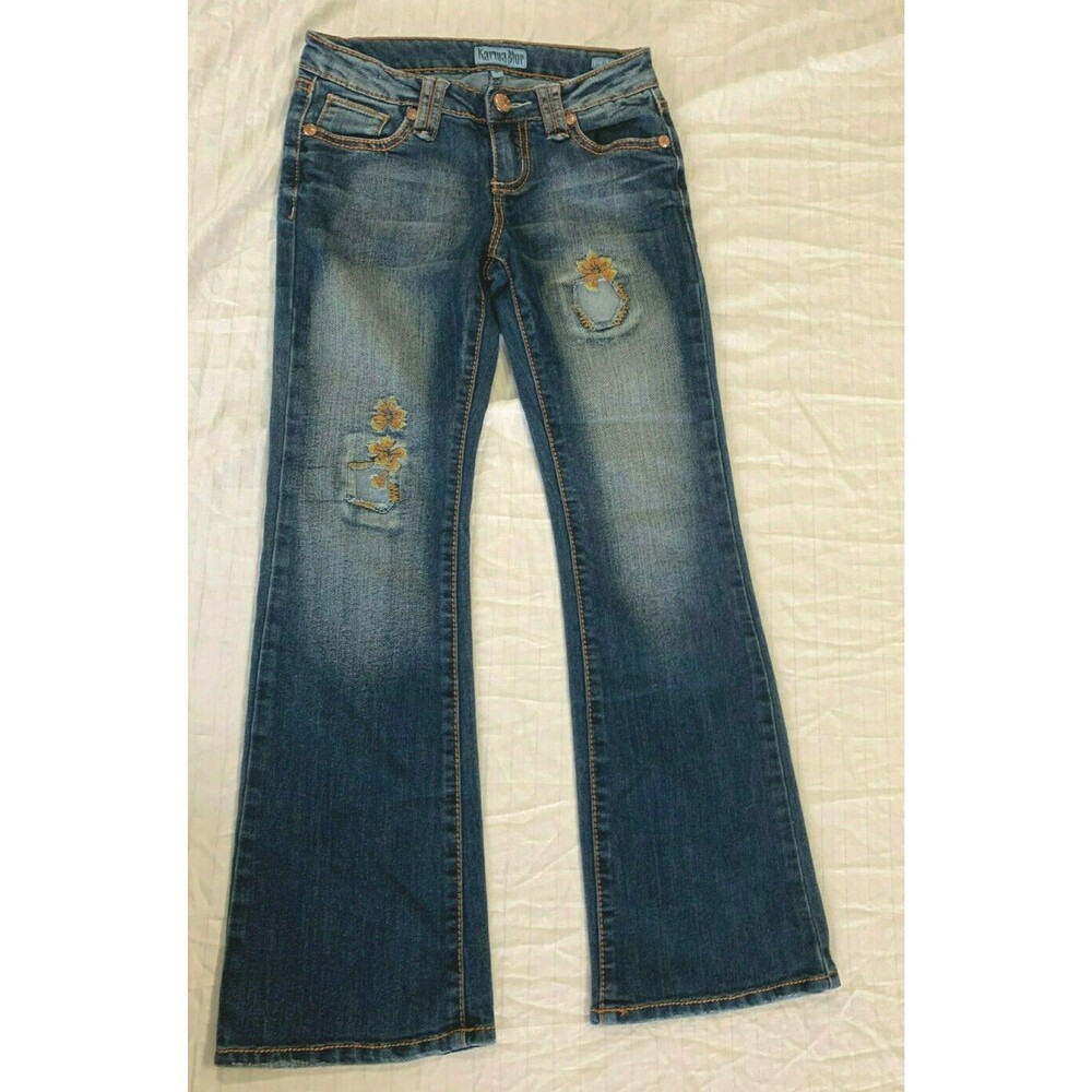 KARMA BLUE GIRLS ULTRA STRETCH JEANS SIZE 8